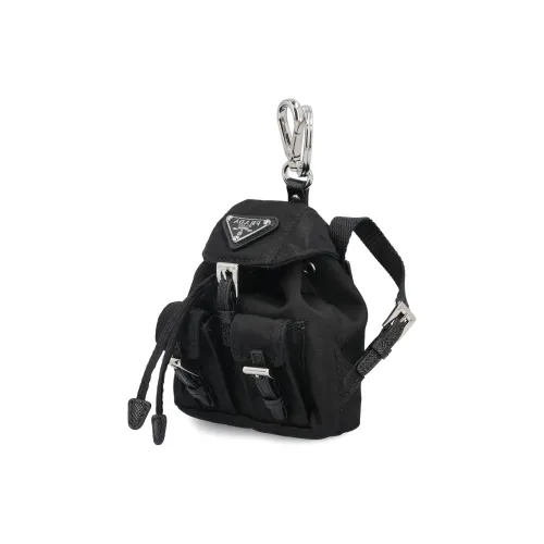 PRADA Переработанный нейлон брелоки мужской черный
