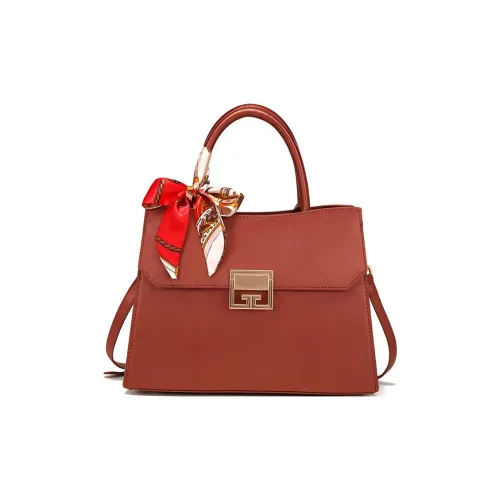 PAYOT Микрофибра Синтетическая Кожа Сумка через плечо Сумка Обычная Женская Кирпично-красная