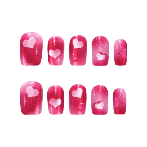 Song Biography Розовое Сердечко Осветляющий Высококачественный Лак для Ногтей 15мм Короткий ЛАДДЕР