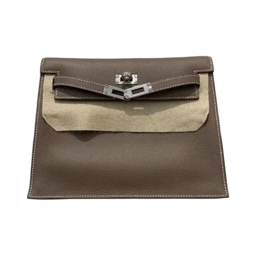 HERMES Kelly Danse Evercolor Телячья кожа Сумка через плечо Сумка на плечо Женская 18 этуп слоново-серый