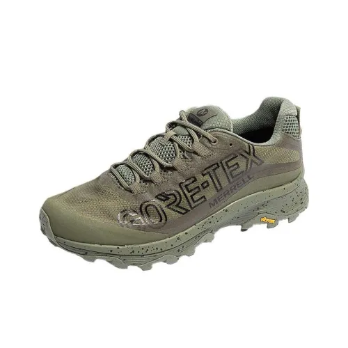 MERRELL Moab Speed Slip-Resistant Abrasion-Resistant Waterproof Low-Top Hiking Shoes Men's Green MERRELL Moab Speed Противоскользящий Устойчивый к износу Водонепроницаемый Низкий Верх Походная обувь Мужской Зеленый