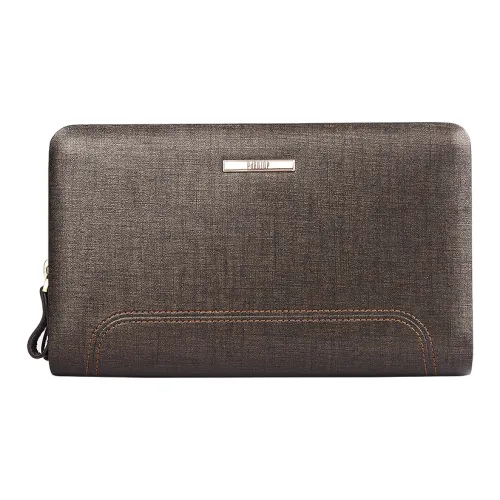 PABOJOE Клатч из коровьей кожи большой мужской бронзовый