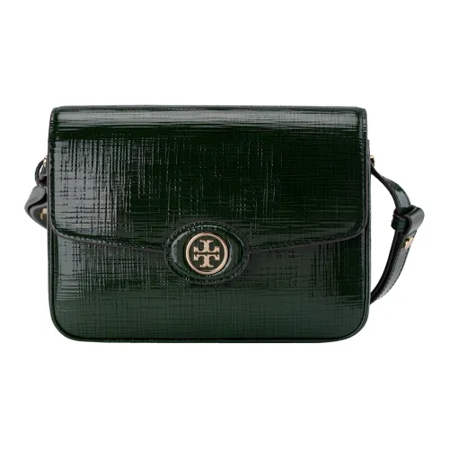 TORY BURCH Robinson Коровья кожа Сумка через плечо Сумка на плечо Женская Ink Черный Зеленый