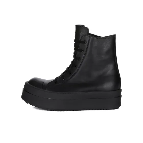 RICK OWENS совместный бренд RO Высокие кроссовки для скейтбординга Женские Черные