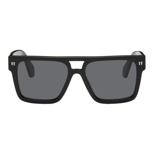 OFF Белый Ацетат Aviator Солнцезащитные очки Мужской Черный