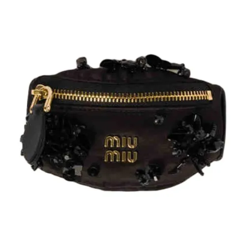 MIU MIU Satin Clutch Mini Women's Black