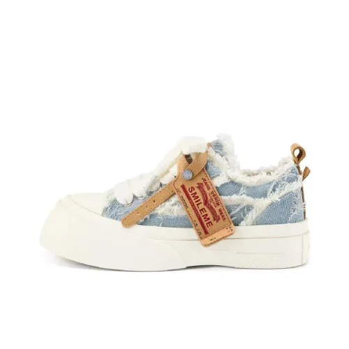 SMILEME Низкий топ повседневный унисекс джинсовый синий