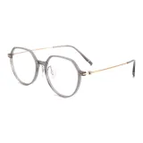 Прозрачно-серый | Розово-золотой-C02 & Защита от синего света 0 диоптрий Без диоптрийных линз