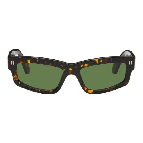 OFF Белый Ацетат Нерегулярная форма Солнцезащитные очки Мужской Коричневый