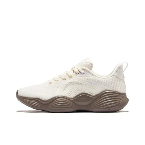 Erke Bubbling Stretch 2,5 Амортизаторы Shock Absorbers Низкий Топ Беговые кроссовки Женские Микрокристаллический белый