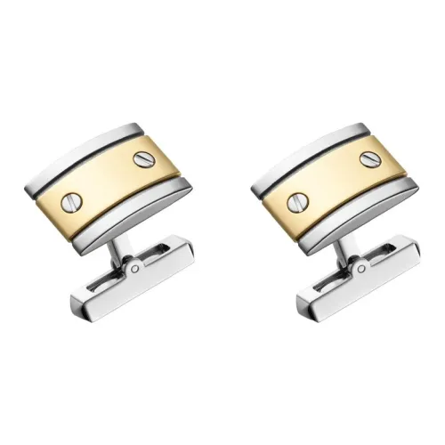 Cartier Запонки Santos De Cartier Желтое Золото, Серебро, Палладиевая Отделка