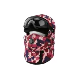 Камуфляжная шапка-ушанка - Камуфляжный красный + Лыжные очки