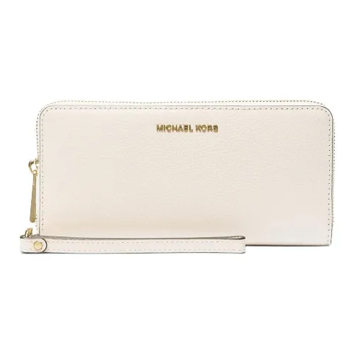 MICHAEL KORS Jet Set Travel Кожа Кошелек Большой Женские Белый