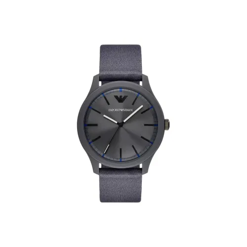 EMPORIO ARMANI Наручные часы Кварцевый механизм Oceanmaterial® Ремешок 45 мм Черный циферблат Мужские часы