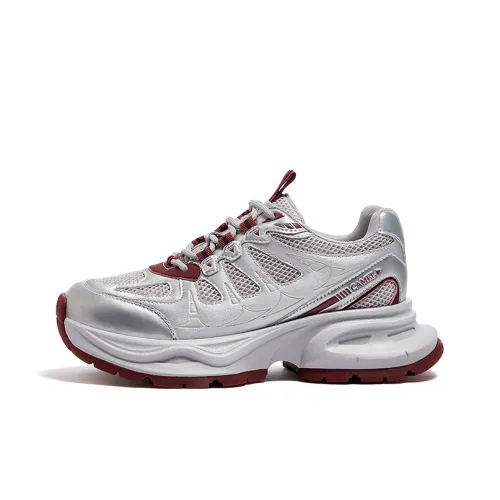 CAMEL Дышащий Увеличивающий Высоту Устойчивый к Износу Низкий Топ Толстая Подошва Кроссовки Женские