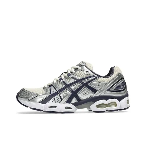 Asics Gel Nimbus 9 Беговые кроссовки Низкий топ Серебристый Белый Синий Унисекс