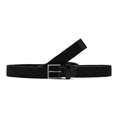 ZARA Cotton, Elastane, Cow Leather, Leather Belts Men's