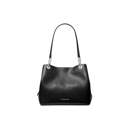 MICHAEL KORS Kensington Личий Зернистая Текстура Кожа Сумка-тоут Сумка для покупок Сумка через плечо Большая Женская Черная