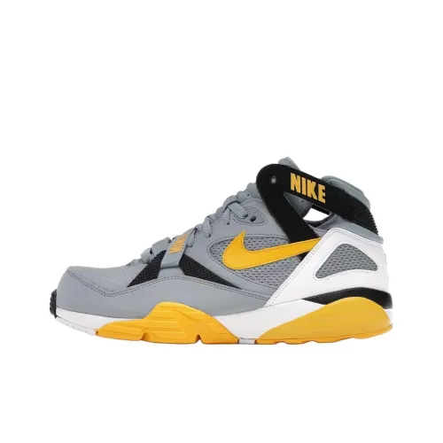 Nike Air Trainer Max 91 Противоскользящий Устойчивый к истиранию MID Топ Повседневные Беговые кроссовки Мужские Серый Желтый