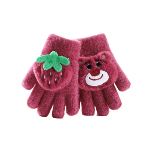 Санрио Полиамид Эластан Полиэстер Акрил Вязаные Перчатки Детские Розовые