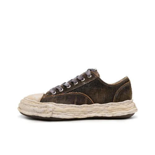 MIHARA YASUHIRO Peterson Аbrasion Resistant Низкие Кроссовки для Скейтбординга Унисекс Черные