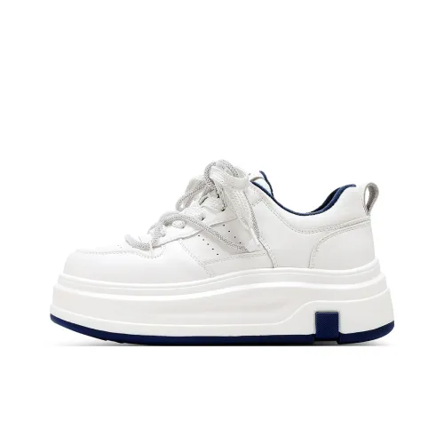 C°BANNER Устойчивые к истиранию низкие кроссовки для скейтбординга Женские Белые Синие