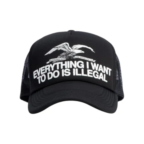 PLEASURES Полиэстер Кепки Мужские Черные