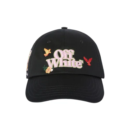 Off Белая хлопковая кепки женские черный