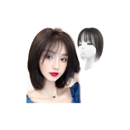 MUYAN Полное человеческое волосо патч парики натуральный мокко