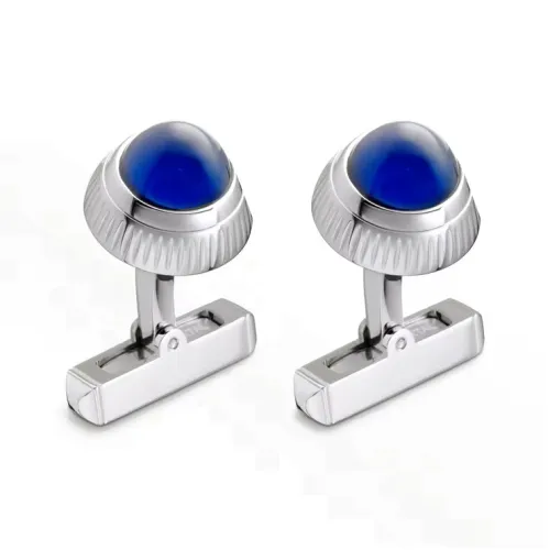 Cartier Серебряный Палладий Спинел Запонки Женские Синий