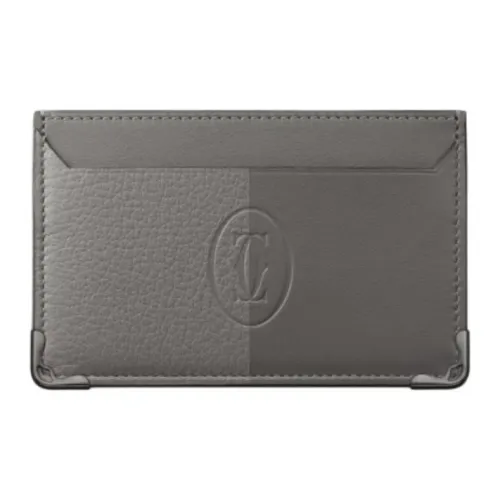 Cartier Must De Cartier Телячья кожа Держатель для карт Держатель для карт Женский Серый