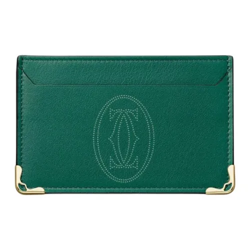 Cartier Must De Cartier Коровья кожа Картхолдер Женские лиственный зеленый