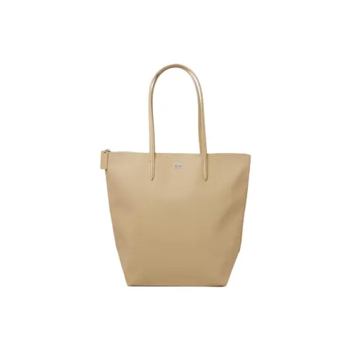 LACOSTE PVC Тоут Сумка Сумка для покупок Сумка на плечо Стандартная Женская Бежевая