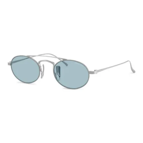 GIORGIO ARMANI Титановый сплав OVAL SUNGLASSES Мужской Серебряный