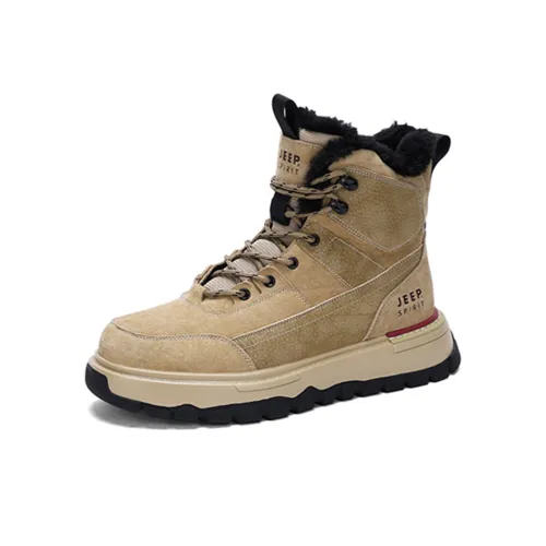JEEP SPIRIT Термический Водонепроницаемый Устойчивый к истиранию Увеличение Высоты Ботинки для снега Унисекс Коричневый