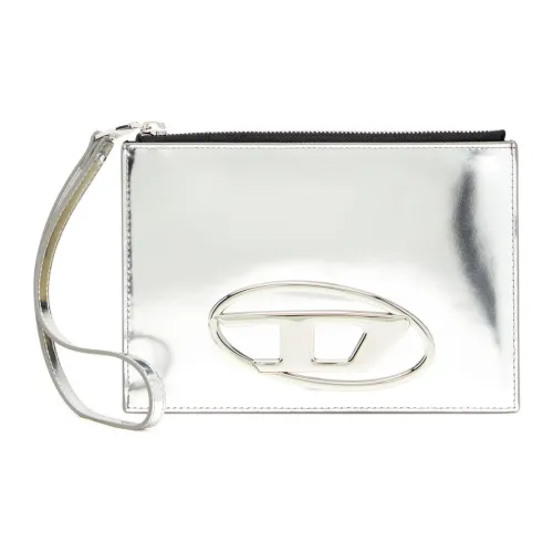 DIESEL Коровья кожа Клатч Женская серебряная