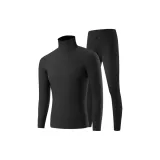 Водолазка Комплекты Одежды (Ночной Черный) Немецкий Флис Термический/Бесшовный Антибактериальный