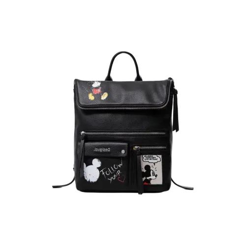 Desigual Disney Коллаборация Mickey Series Полиуретан Рюкзак Большой Женские Черный