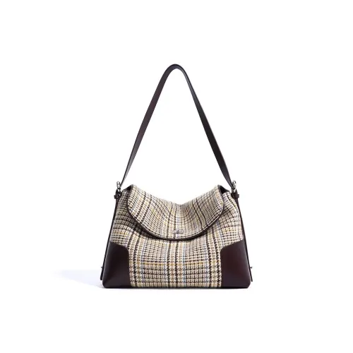 VANDEE Шерсть с коровьей кожей Сумка через плечо Сумка Обычная Женская Многоцветная