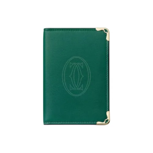 Cartier Trinity Series Телячья кожа Держатель для карт Женские Зеленый
