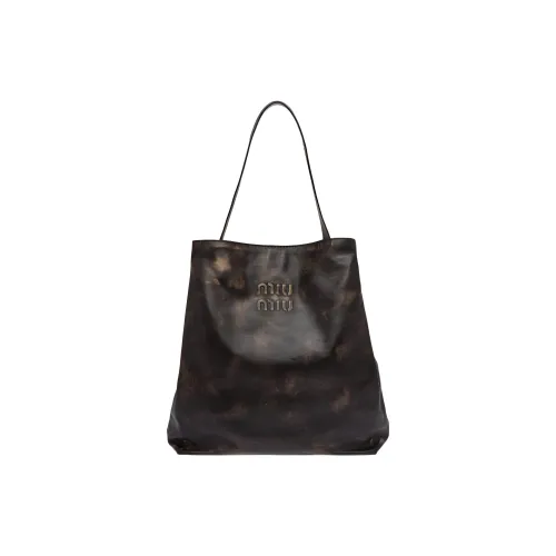 MIU MIU Овчина Тоут Сумка Сумка для покупок Сумка Сумка через плечо Женская Песочный Кофе