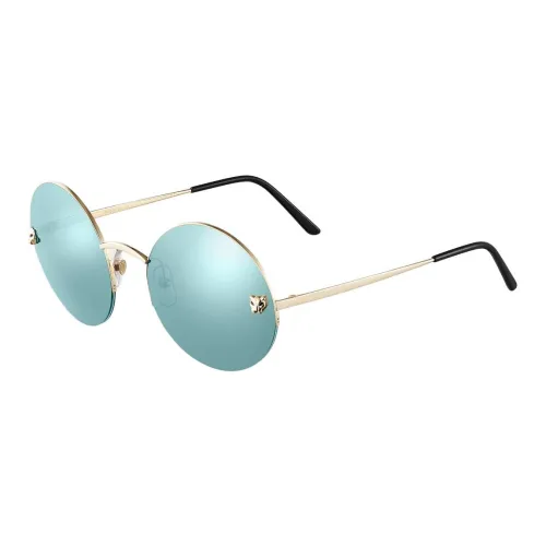 Cartier Металл Круглые Солнцезащитные очки Унисекс Золото