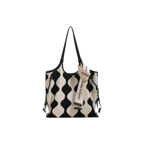 H YXIANG Сумка Tote из синтетической микрофибры сумка через плечо женская черная и белая