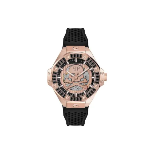 PHILIPP PLEIN Автоматический Механический Механизм Мужские Часы 46 мм Розовое Золото