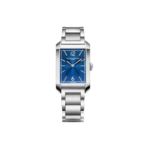 Baume Mercier Hampton Collection Кварцевый механизм Мужские часы Циферблат 43*27 мм Синий корпус из нержавеющей стали
