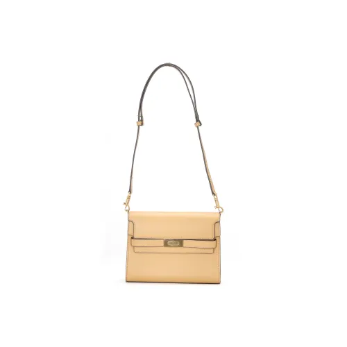 TORY BURCH Lee Radziwill Коровья кожа Конверт Сумка Сумка через плечо Сумка на плечо Женская Цвет грецкий орех Белый