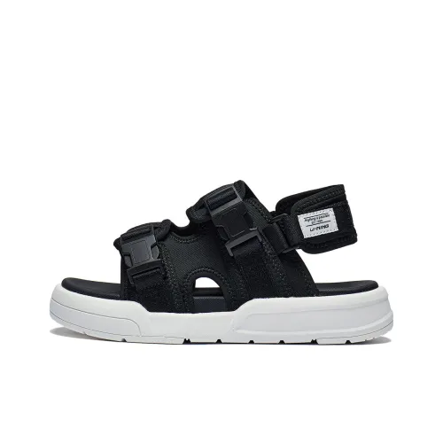 LINING Sports Life Collection Пляжные сандалии Черный/Белый Женские