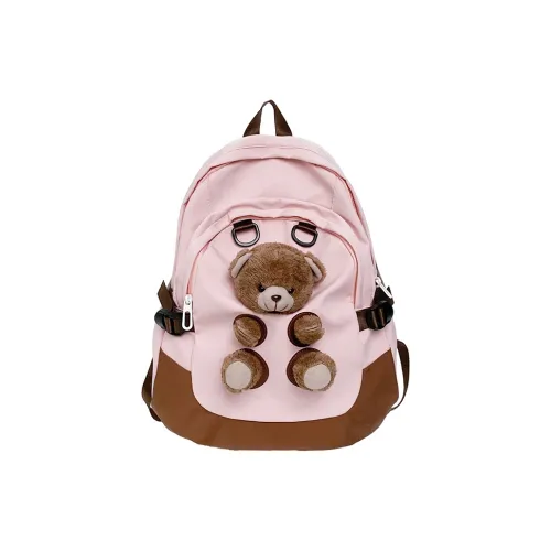 Kaka Tree Нейлон Рюкзак Унисекс Розовый Коричневый Белый Розовый Бежевый Синий