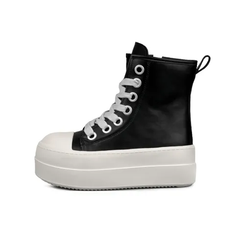 WENPU Ботильоны Black White Женские