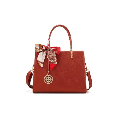 PAYOT Микрофибра Синтетическая Кожа Сумка через плечо Сумка Обычная Женская Кирпично-красная